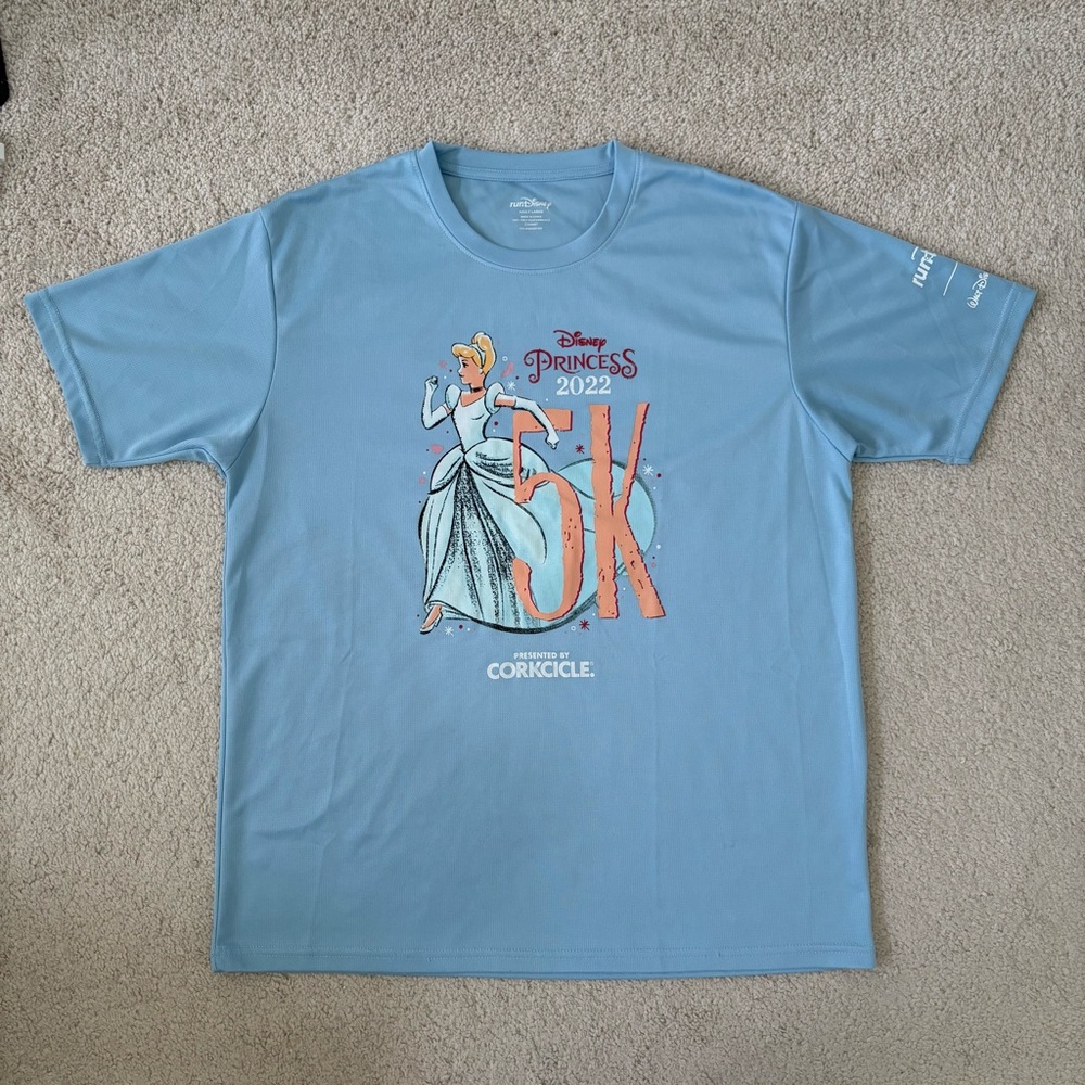 RunDisney Women’s 2022 Princess Sky Blue Athletic Tee